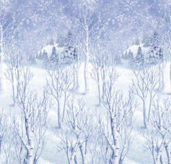 Fondo Pared Bosque Nevado (12m)