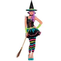 Disfraz Bruja Neón Teen (12-14 Años)