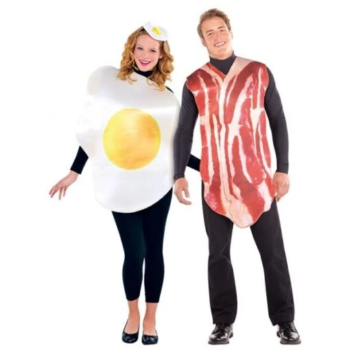 Disfraz Pareja Desayuno Huevo Y Beicon ( Talla Estándar)