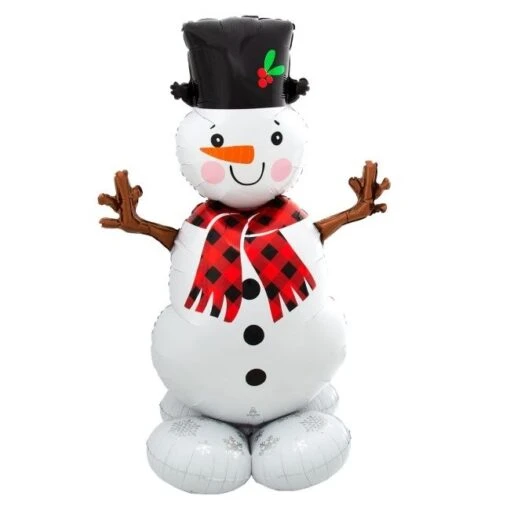 Globo Muñeco De Nieve Con Base Sin Helio (139cm)