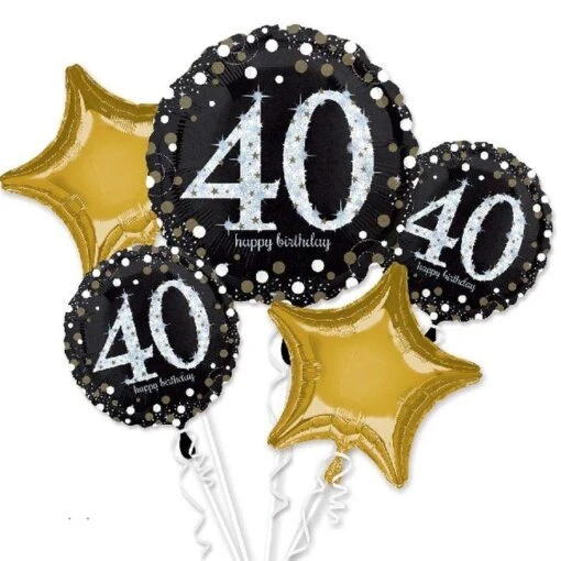 Bouquet Globos 40 Años Elegantes (5)