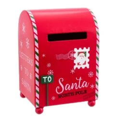 Decorado Buzón Santa Claus Rojo 19cm