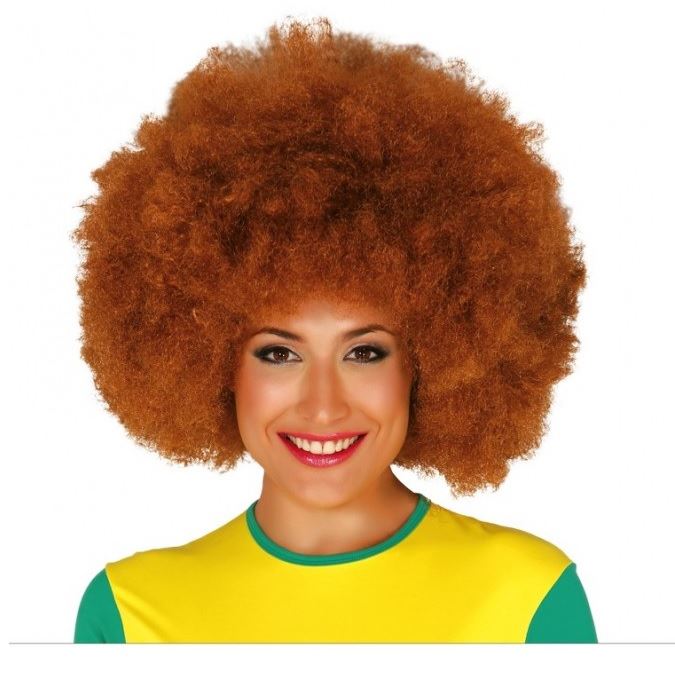 fiestafacil Ventas -fiestafacil Ventas 0049076 peluca afro castana extra grande 1