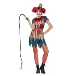 Disfraz Payaso Asesino Vintage Mujer (Talla S-M)